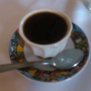 Espresso brewed at the table