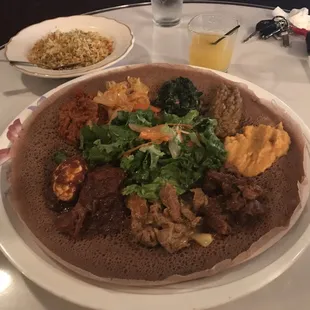 Vegetarian and meat plate were so fantastic, must go back again...