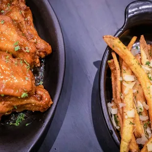 Wings and Truffle Fries