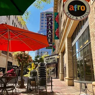 Afro deli outdoor seating downtown st Paul