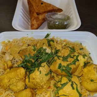 Yassa Chicken and Beef Sambusa. Halal. #chickenyassa #sambusa.  #halal #africanfood