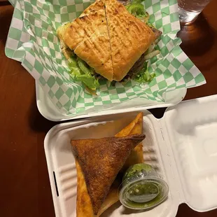 Somali Steak Sandwich &amp; Mixed sambusas