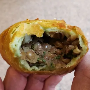 Interior of veggie sambusa ($2.50). Decent, not amazing.