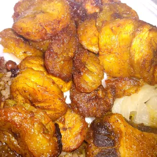 Oxtails Plantains and Cabbage