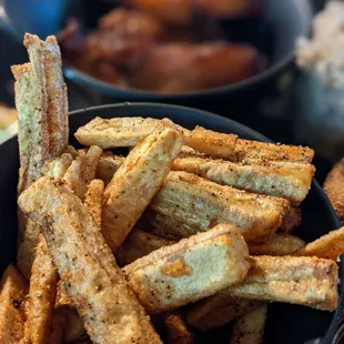 Caribbean fries (Fried green bananas)