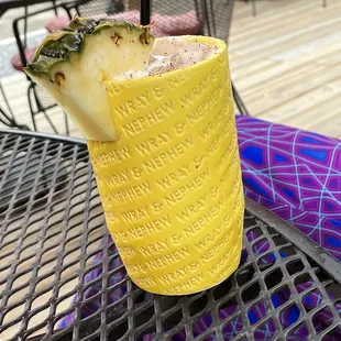 Delicious tropical rum drink with my Boo's favorite golf pants in the background!