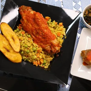 a plate of food on a table