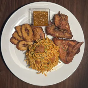 a plate of food on a table