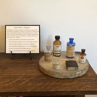 Antique ambergris display