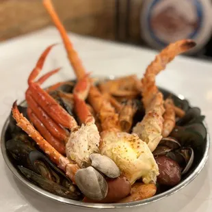 a bowl of seafood
