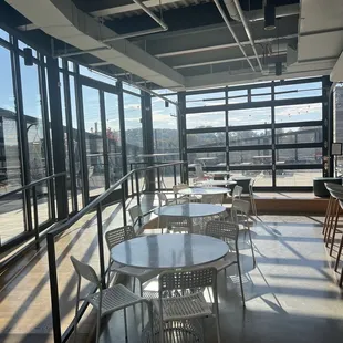 rooftop indoor seating