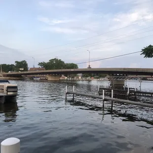 a bridge over a body of water