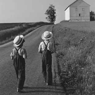 Two Amish Boys, Lancaster, Pennsylvania, 1962 by George Tice