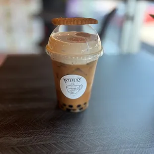 cookiemisu latte with boba!
