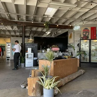 the inside of a coffee shop