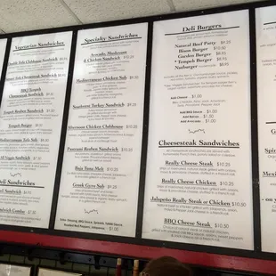 The menu plus daily specials!