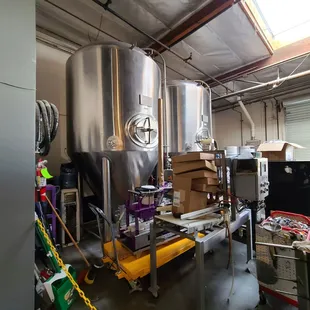the inside of a brewery