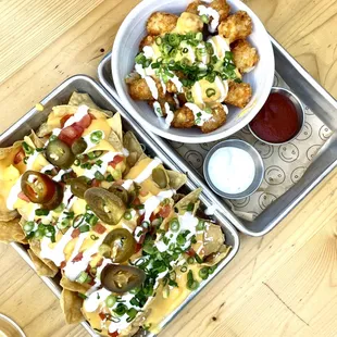 Happy Hour Nachos + Tots