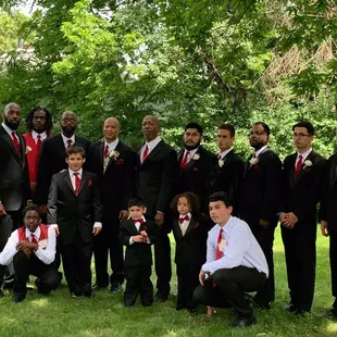 Garden area Grooms Men