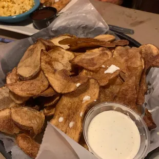 Homemade chips a lil burnt