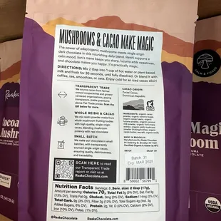 Mushroom blend ingredients