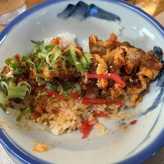 spicy karaage donburi