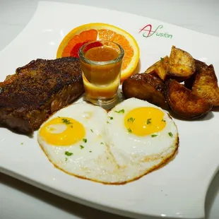 a plate of food on a table