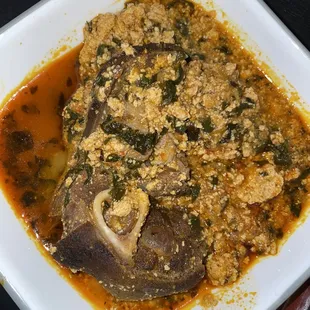 Egusi with goat meat