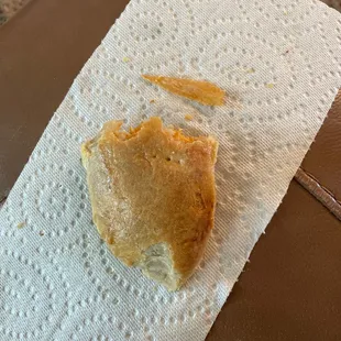 The meat pie was good, however, there was large bone in my meat pie. If I did not separate to eat I could have choked please be careful!