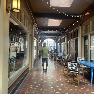My husband in the super cool arcade