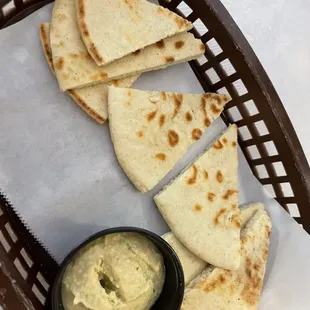 Complementary pita and dip