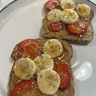 Peanut butter toast is delicious!