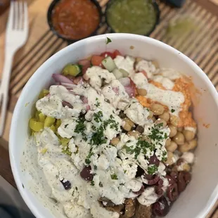 Custom bowl with gyro meat