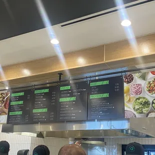 Menu and prices.