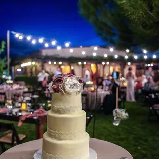 The string lights created such a nice ambiance.