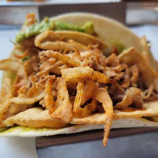 The Good Wolf with Guac cushion instead of cheese cushion.