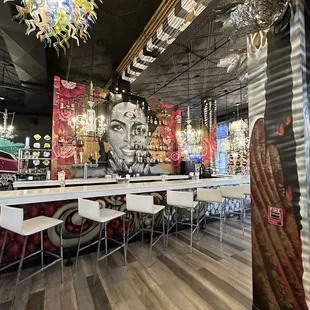 the interior of the restaurant