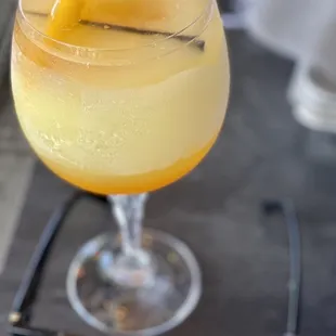 Rose and Peach Bellini margarita