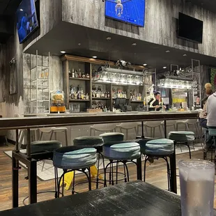 a view of the bar area