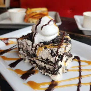Salty Caramel Oreo Icebox Cake