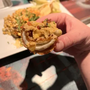 Crispy Elote Deviled Eggs