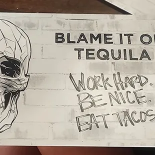 Menu cover.