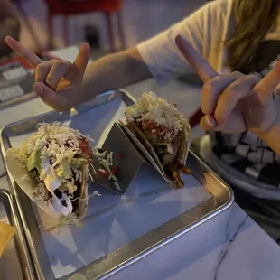 Plain Jane taco  and the swipe right taco