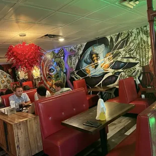 interior, sushi and sashimi