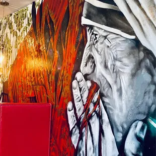 Interior wall mural.