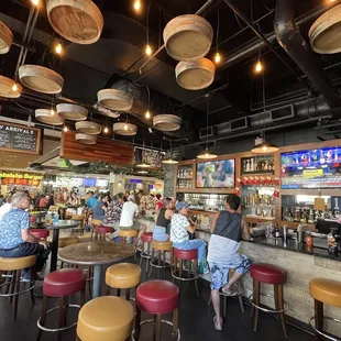 Indoor seating and bar