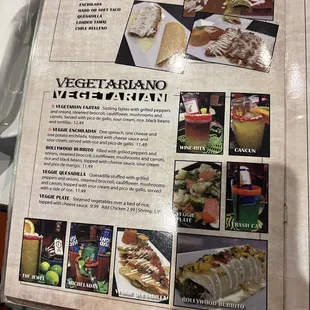 a menu for a mexican restaurant