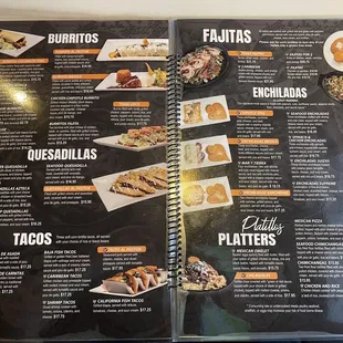 Full menu