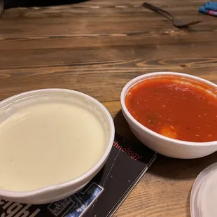 The queso isn't even full.
