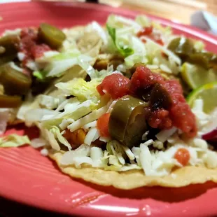 a plate of mexican food